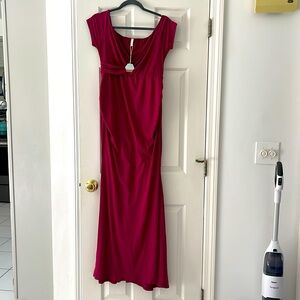 PinkBlush Maroon Maternity Dress
